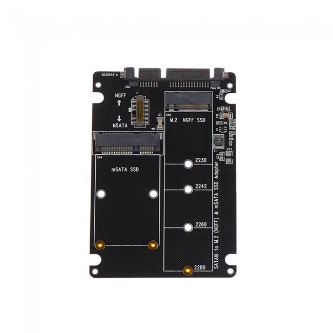 MSATA + M.2 NGFF to SATA Dönüştürücü Adaptör Kart