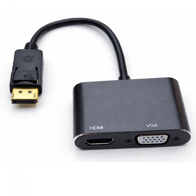 Displayport DP to HDMI+VGA Çevirici adaptör DP-HDMI-VGA dönüştürücü