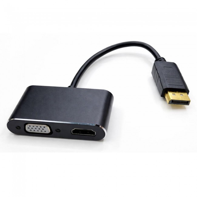 Displayport DP to HDMI+VGA Çevirici adaptör DP-HDMI-VGA dönüştürücü