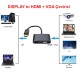 Displayport DP to HDMI+VGA Çevirici adaptör DP-HDMI-VGA dönüştürücü