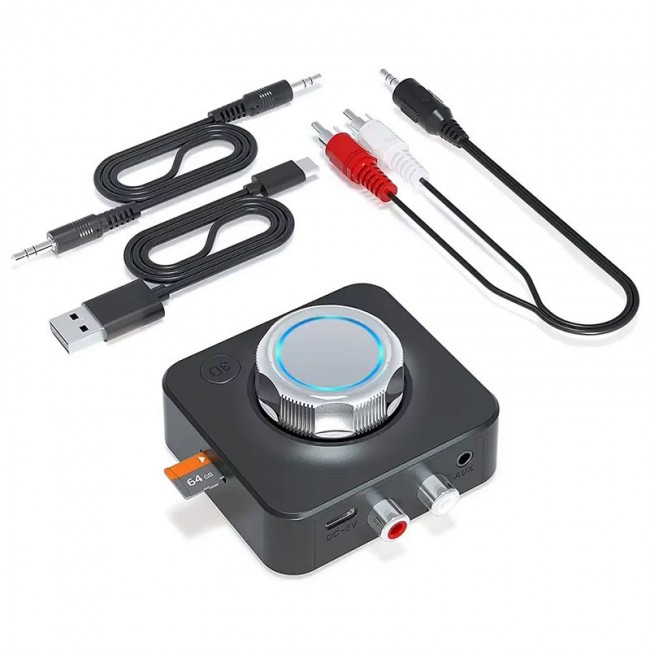 Bluetooth 5.1 kablosuz Ses Alıcısı mikro hafıza kart girişli Bluetooth 5.1 kablosuz Ses Alıcısı mikro hafıza kart girişli
