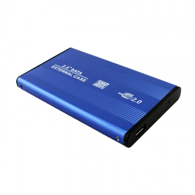 usb 2.0 to sata 2.5 inç alüminyum Harici harddisk kutusu mavi