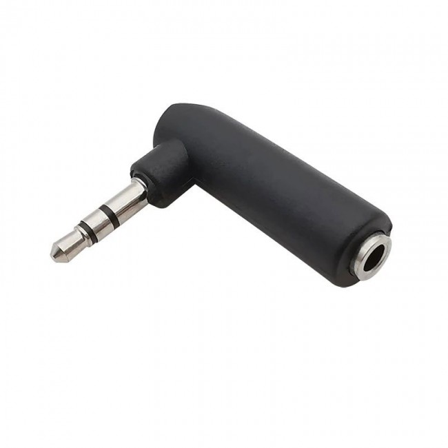 3,5mm dişi -erkek stereo 90 derece sağ açılı kulaklık çevirici jak