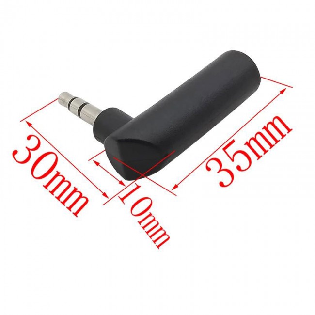 3,5mm dişi -erkek stereo 90 derece sağ açılı kulaklık çevirici jak
