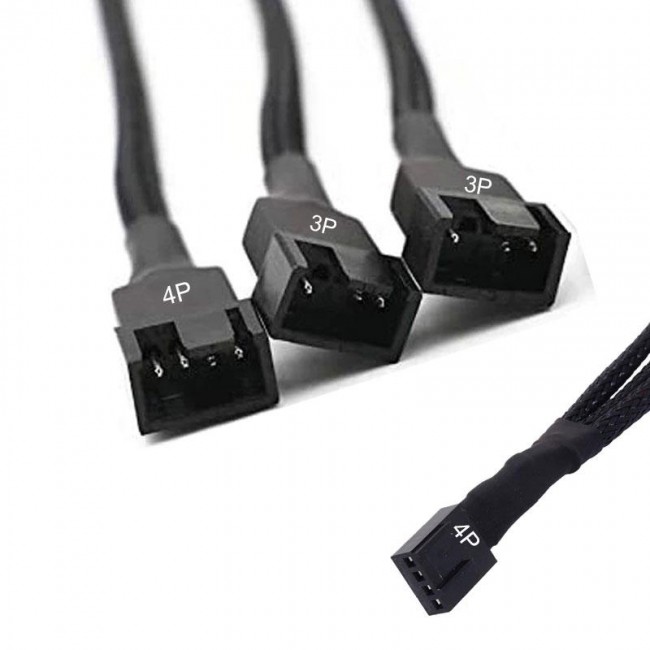 4 pin fan çoklayıcı kablosu 4P dişi 3+3+4P erkek kablo 4 pin fan çoklayıcı kablosu 4P dişi 3+3+4P erkek kablo
