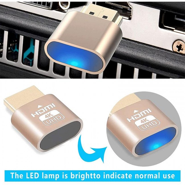 HDMI Dummy Plug Yüksek Çözünürlüklü Sanal Monitör Ekran Emülatörü
