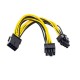 8 pin PCIE erkek to 6+2 PCI-E GPU Y dişi çoklayıcı power kablo 8 pin PCIE erkek to 6+2 PCI-E GPU Y dişi çoklayıcı power kablo