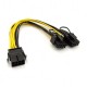 8 pin PCIE erkek to  6+2 dual PCI-E GPU power kablo