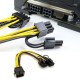 8 pin PCIE erkek to  6+2 dual PCI-E GPU power kablo