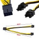 8 pin PCIE erkek to  6+2 dual PCI-E GPU power kablo