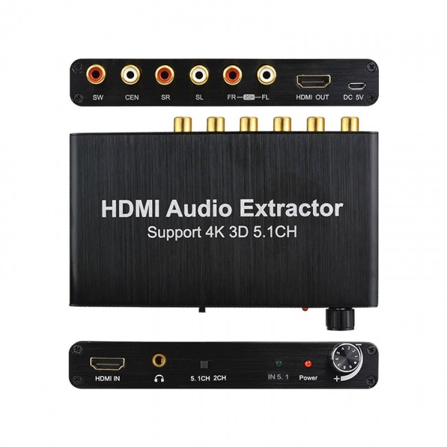 HDMI 4K Audio Extractor 5.1 Dijital Analog Ses Kod Çözücü 24-Bit DAC HDMI 4K Audio Extractor 5.1 Dijital Analog Ses Kod Çözücü 24-Bit DAC