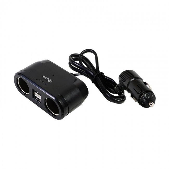 araç çakmak çoklayıcı +2x usb 3.1A şarj kablo 12V / 24V 120w