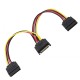 sata 15 pin erkek to 2x Y sata power çoklayıcı uzatma kablosu 30 cm