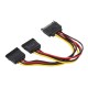 sata 15 pin erkek to 2x Y sata power çoklayıcı uzatma kablosu 30 cm