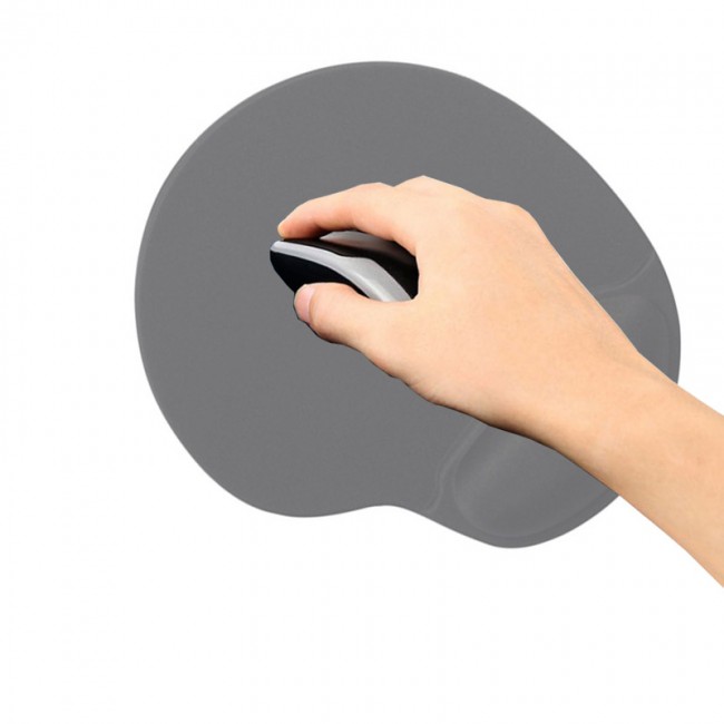 Bilek destekli mouse pad kaydırmaz tabanlı mouse pad gri
