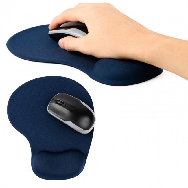 Bilek destekli mouse pad kaydırmaz tabanlı mouse pad lacivert