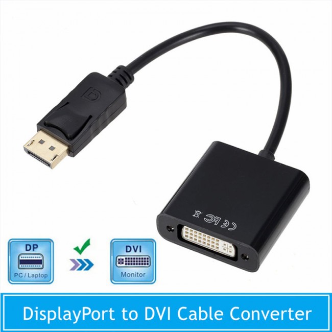 Display to DVI-I 24+5 çevirici DP erkek dvı-ı dişi çevirici kablo Display to DVI-I 24+5 çevirici DP erkek dvı-ı dişi çevirici kablo