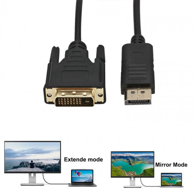 Displayport DP DVI 24 + 1 kablo adaptörü 1080P monütör kablosu 1,5m