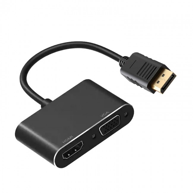 Displayport DP to HDMI+VGA Çevirici adaptör DP-HDMI-VGA dönüştürücü Displayport DP to HDMI+VGA Çevirici adaptör DP-HDMI-VGA dönüştürücü