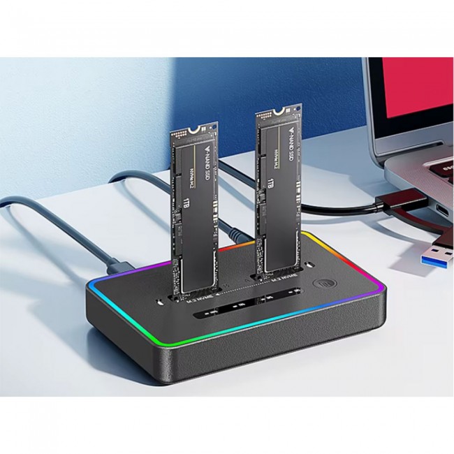 Dual M.2 SSD NVME Docking yerleştirme istasyonu nvme sata ssd clone