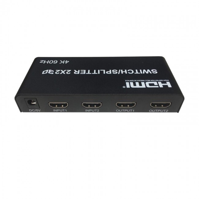 HDMI 2.0 2x2 Switcher/Splitter 4kx2k-60Hz hmı 2 port switcher-splitter