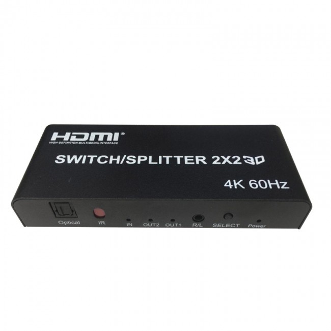 HDMI 2.0 2x2 Switcher/Splitter 4kx2k-60Hz hmı 2 port switcher-splitter HDMI 2.0 2x2 Switcher/Splitter 4kx2k-60Hz hmı 2 port switcher-splitter