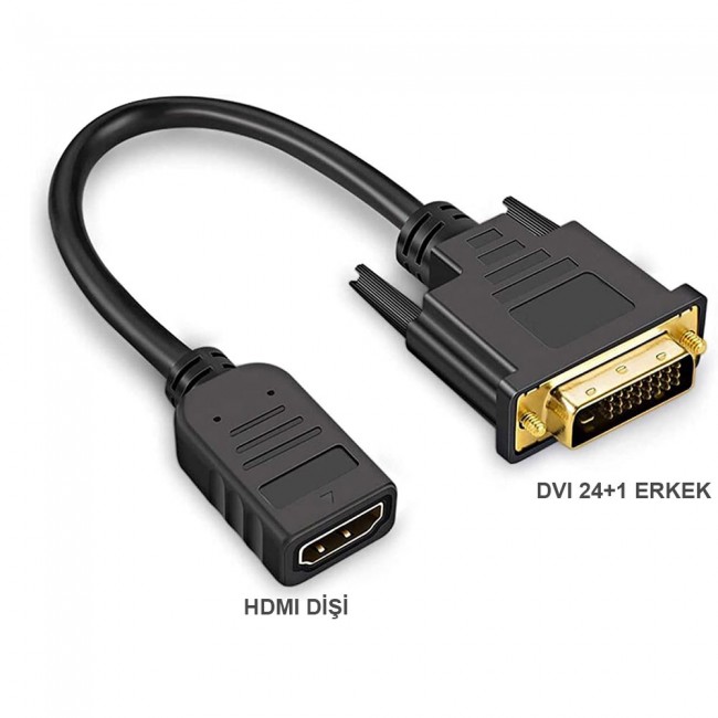 Hdmı Dişi to Dvı 24+1 erkek çevirici kablo hdmı dvı çevirici 30 cm Hdmı Dişi to Dvı 24+1 erkek çevirici kablo hdmı dvı çevirici 30 cm