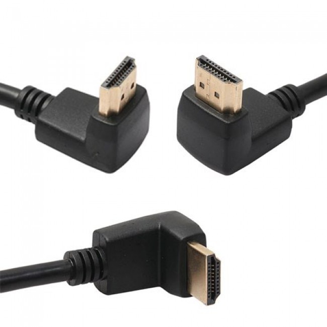 Hdmı L tipi 90° (270 °) derece erkek erkek hdmı kablo 3m Hdmı L tipi 90° (270 °) derece erkek erkek hdmı kablo 3m