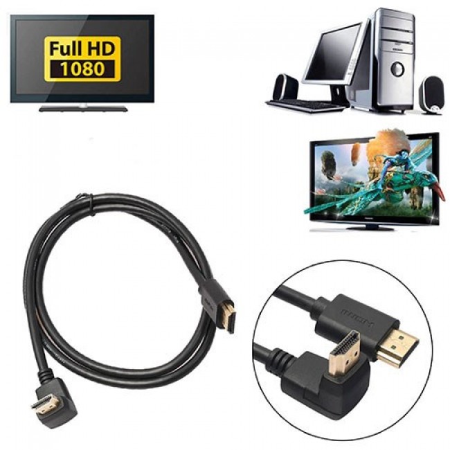 Hdmı L tipi 90° (270 °) derece erkek erkek hdmı kablo 3m Hdmı L tipi 90° (270 °) derece erkek erkek hdmı kablo 3m