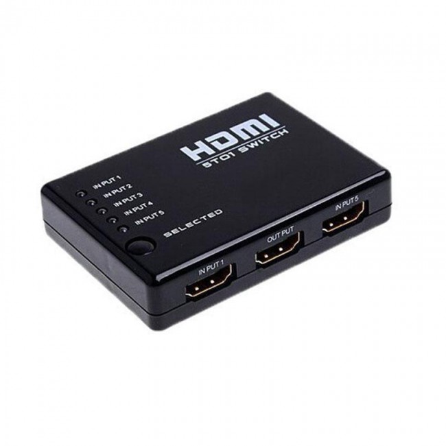 hdmı switch 5 port kumandalı ve manuel 1080p