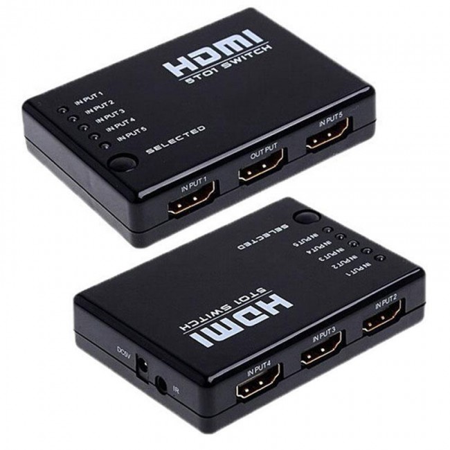 hdmı switch 5 port kumandalı ve manuel 1080p hdmı switch 5 port kumandalı ve manuel 1080p