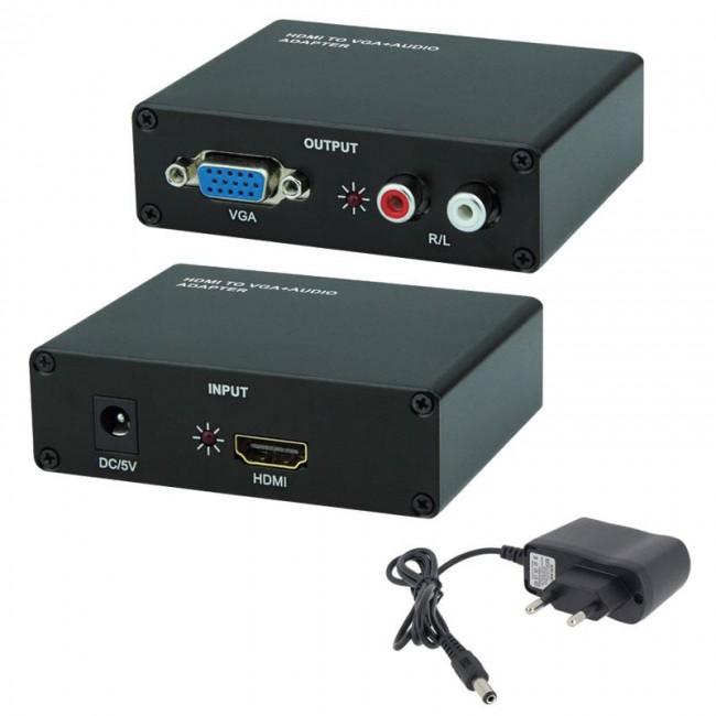 hdmı to vga + audıo R/L çevirici adaptör
