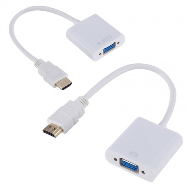 Hdmı to Vga +ses çecirici converter kablo beyaz Hdmı to Vga +ses çecirici converter kablo beyaz