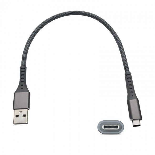 Type c örgülü şarj ve data kablosu kısa powerbank kablo 30 cm
