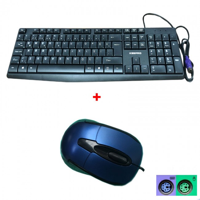 Standart PS-2 Kablolu Klavye +ps/2 kablolu Mouse set