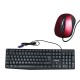 Keepro KP-1461  Standart PS-2 Kablolu Klavye +PS/2 Mouse Kırmızı