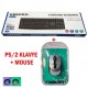 Keepro KP-1463 Standart PS-2 Kablolu Klavye +PS/2 gri Mouse