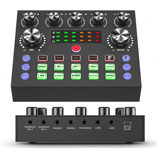 F103 Web yayını için ses mikseri kondanser mikrofon paketi canlı stüdyo