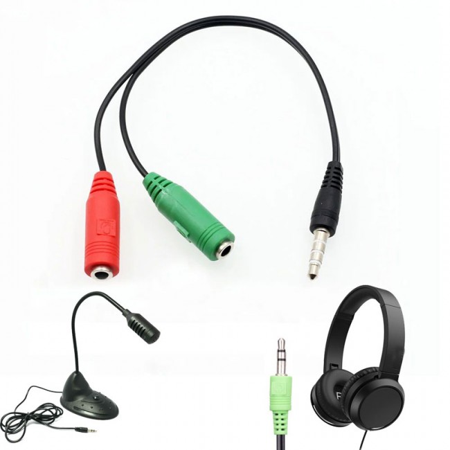 keepro kp-05 Kulaklık mikrofon birleştirici Y splitter kablo 3,5mm stereo kablo keepro kp-05 Kulaklık mikrofon birleştirici Y splitter kablo 3,5mm stereo kablo