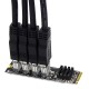 M.2 Mkey PCI E to 4port usb 3.0 1x riser çoklayıcı kart