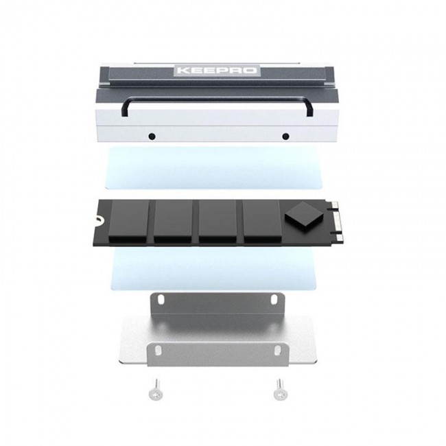 M.2 NVMe SSD pasif soğutucu 2280 ssd uyumlu Gri M.2 NVMe SSD pasif soğutucu 2280 ssd uyumlu Gri