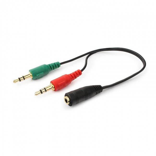 mikrofon kulaklık ayırıcı 3.5mm stereo dişi to 2x stereo erkek kablo