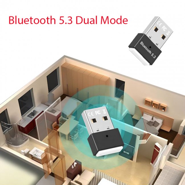 Dual mod USB Bluetooth adaptörü kablosuz 5.3 çift modlu BT adaptör Dual mod USB Bluetooth adaptörü kablosuz 5.3 çift modlu BT adaptör