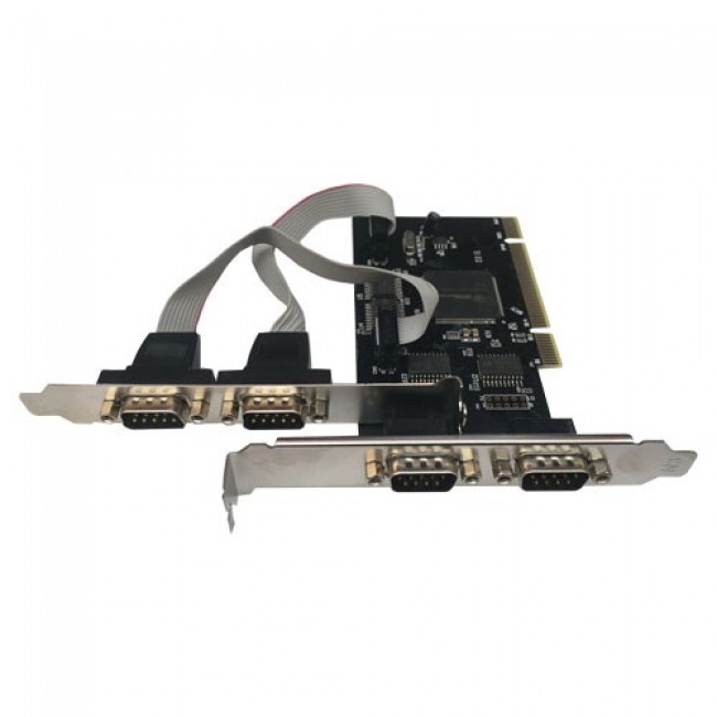 PCI to 4 port 9 Pin rs232 seri com kart DB9 com kart