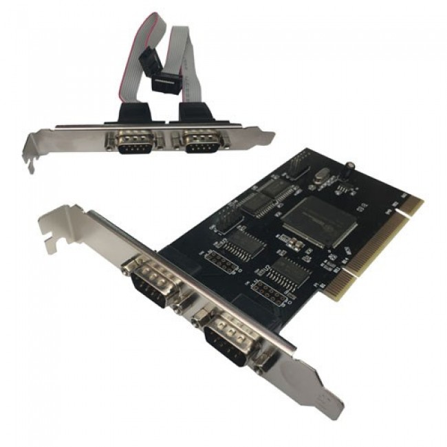 PCI to 4 port 9 Pin rs232 seri com kart DB9 com kart