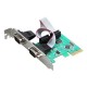PCI E 2 port seri com port db9 kart pcı e com kart