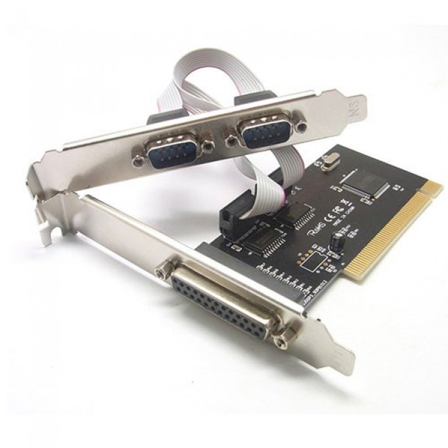 PCI LPT paralel port db25 + RS232 db9 dual seri com port