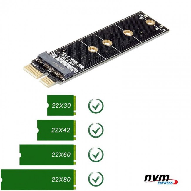 Pcı e x1 to m.2 nvme ssd çevirici dönüştürücü kart Pcı e x1 to m.2 nvme ssd çevirici dönüştürücü kart
