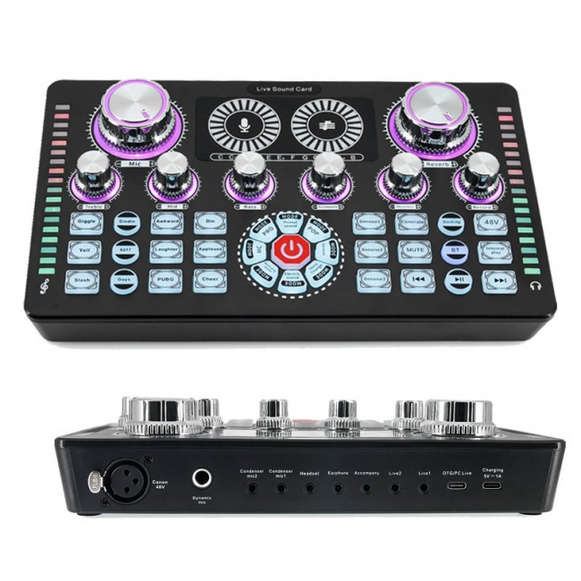 Keepro Profesyonel Studio ses mikseri Q7 bluetooth canlı yayın ses kartı Keepro Profesyonel Studio ses mikseri Q7 bluetooth canlı yayın ses kartı