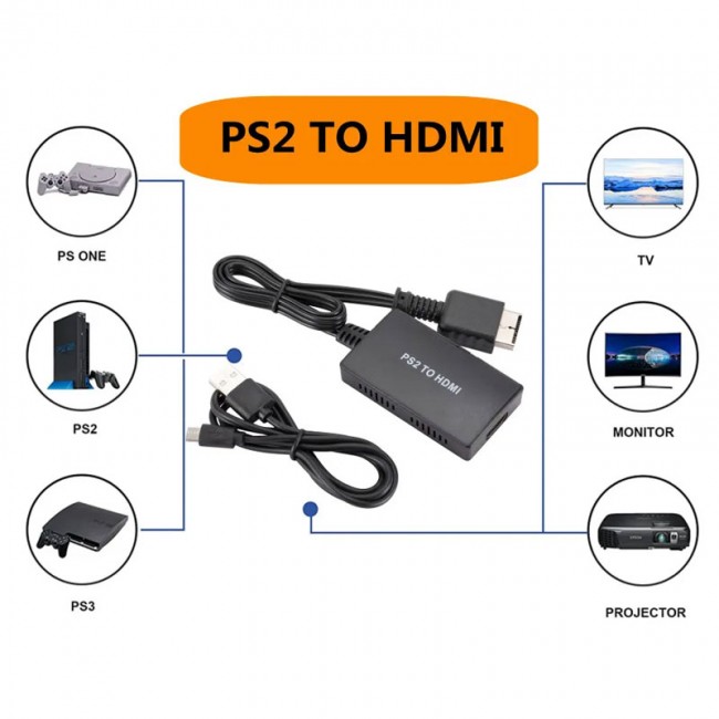 PS2 to HDMI dönüştürücü adaptör HD bağlantı kablosu
